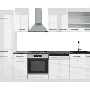 Complete keukeneenheid wit hoogglans/wit 300x60x81.6 fame-line