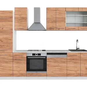 Complete keukeneenheid eik goud/wit 300x60x81.6 fame-line Complete keukeneenheid eik goud/wit 300x60x81.6 fame-line