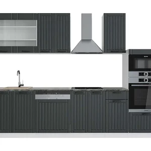 Complete keukeneenheid antraciet landhuis/wit 300x60x81.6 fame-line Complete keukeneenheid antraciet landhuis/wit 300x60x81.6 fame-line
