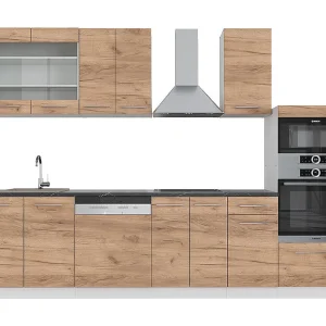 Complete keukeneenheid eik goud/wit 300x60x81.6 fame-line Complete keukeneenheid eik goud/wit 300x60x81.6 fame-line