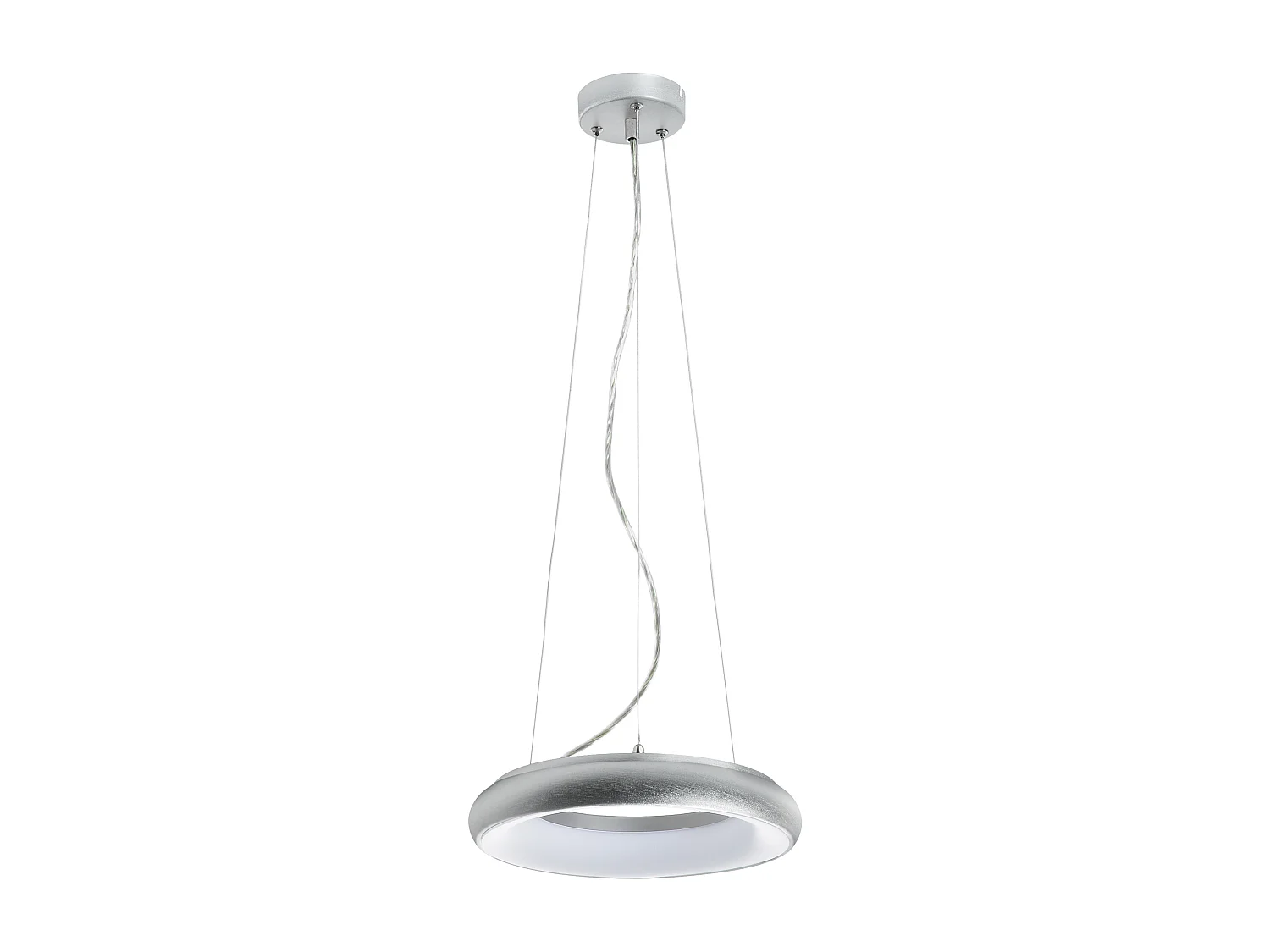 FRED moderne stijl plafondlamp - D. 29,8 cm - rond - LED SMD 25W - 1850 en 3K - 120º en 125º - IP40 - aluminium en opaal polycarbonaat - grijs