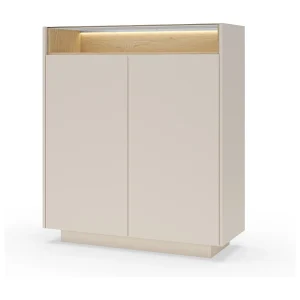 Commode, beige + cremona eikenhout, 103,2 x 119,2 x 39,5 cm Commode, beige + cremona eikenhout, 103,2 x 119,2 x 39,5 cm