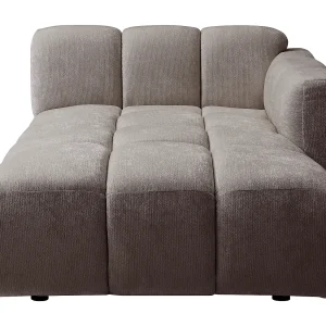 Chaise longue rechts in getextureerde stof in de kleur taupe CARLIVI Chaise longue rechts in getextureerde stof in de kleur taupe CARLIVI