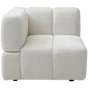 Hoekfauteuil in gestructureerde stof kleur gebroken wit CARLIVI Hoekfauteuil in gestructureerde stof kleur gebroken wit CARLIVI