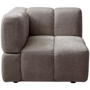 Hoekfauteuil in getextureerde stof in de kleur taupe CARLIVI Hoekfauteuil in getextureerde stof in de kleur taupe CARLIVI