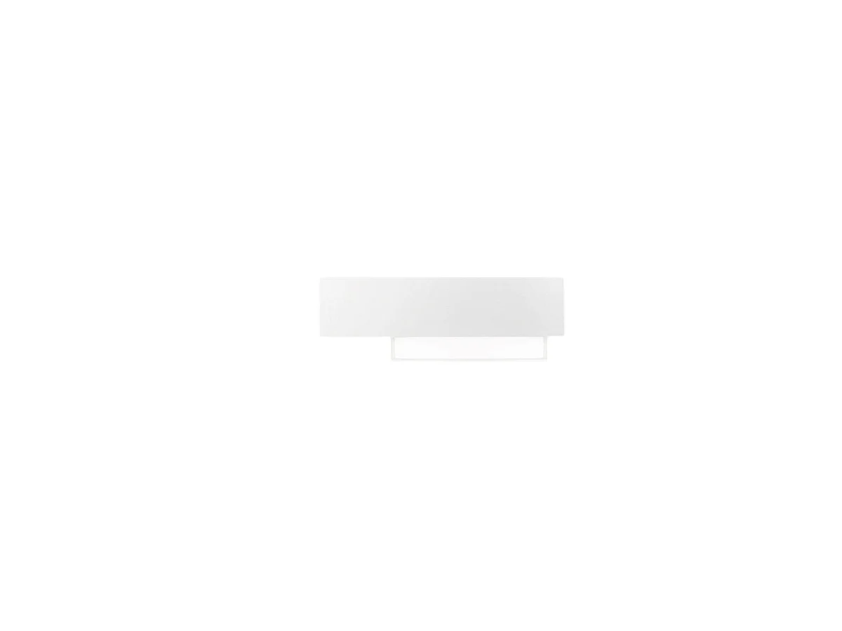 Doha - Applique LED moderne 15W - Aluminium blanc, lumière chaude 3000K, 1270lm, diffuseur bi-satin, l.40x13,5cm