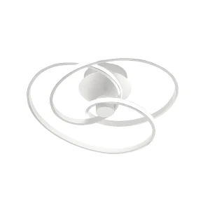 Diva – Plafonnier LED 40W dimmable – Aluminium blanc satiné, lumière chaude 3000K, 2500lm, diffuseur en silicone Diva – Plafonnier LED 40W dimmable – Aluminium blanc satiné, lumière chaude 3000K, 2500lm, diffuseur en silicone