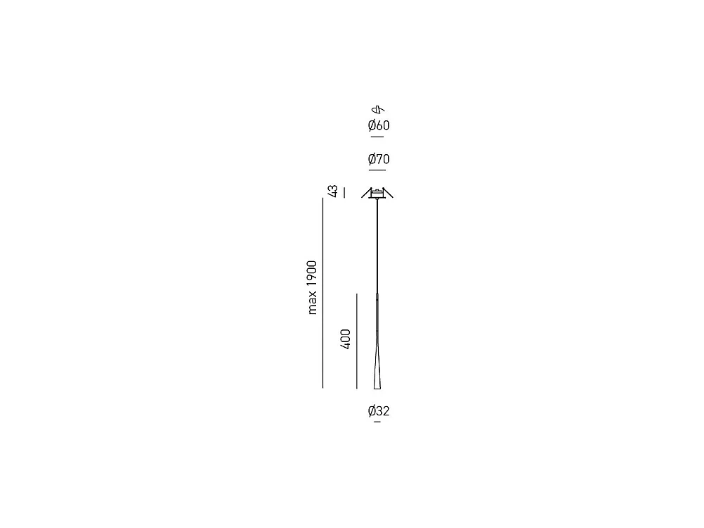 Dafne - Suspension LED Or 7W 3000K IP20 - Plafonnier LED design minimaliste en aluminium - Alimentation incluse - Max L. 190cm