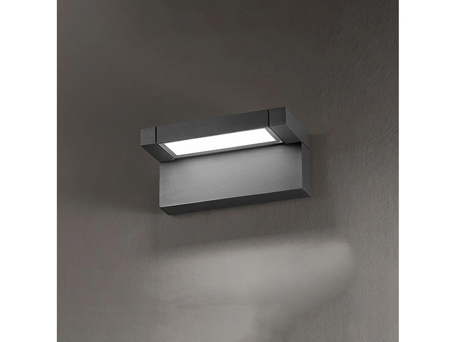 Display - 36W LED-wandlamp, CCT 3000K-4000K, 340° verstelbaar, 2900 lm, IP65, 36 cm, antraciet - Perenz
