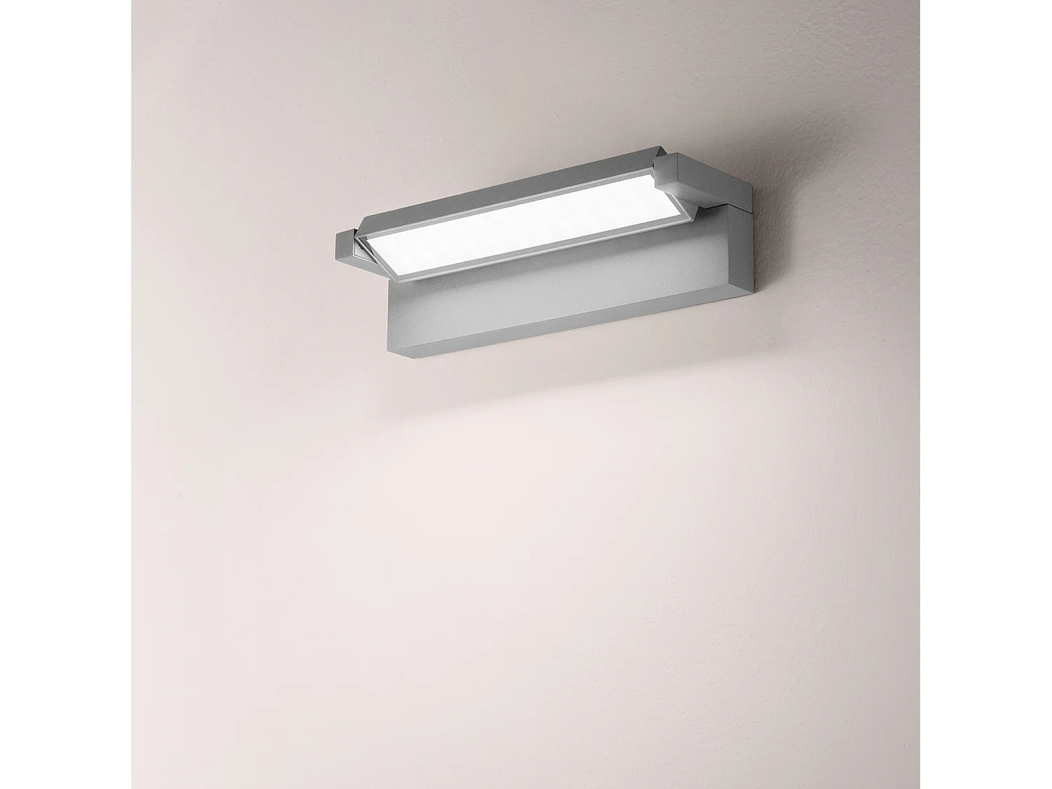 Display - 36W LED-wandlamp CCT 3000K-4000K, 340° verstelbaar, 2900 lm, IP65, 36 cm, lichtgrijs - Perenz