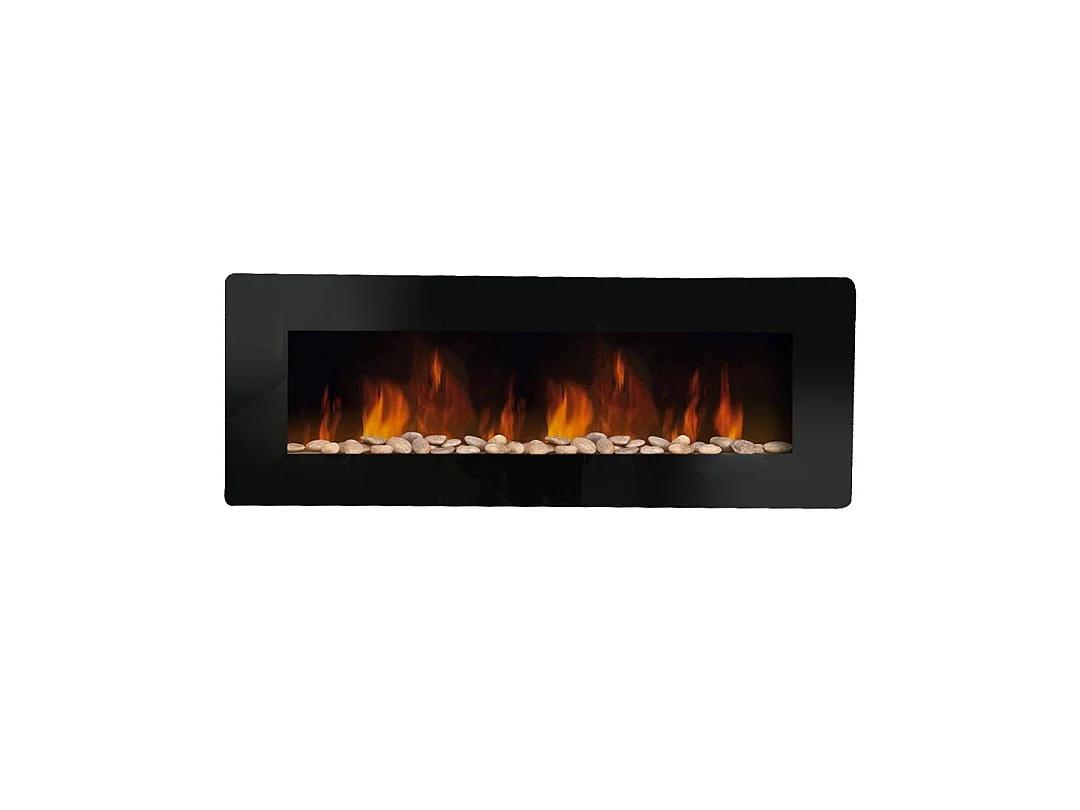 Cheminée électrique cheminée murale DALLAS L127 x P 11 x H50