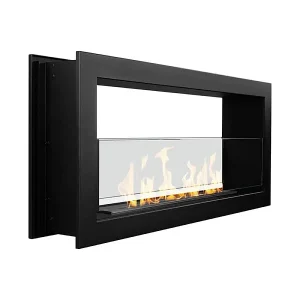 Cheminée bioéthanol double face encastrable biocheminée 2 faces 90×40 MONTEFALCO 90