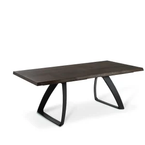 Bridge Table fixe (160 x 90 cm) en placage chêne noir