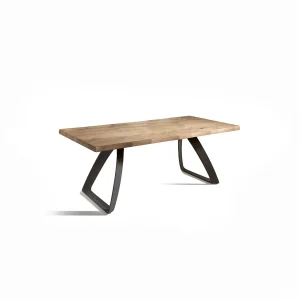 Bridge Table fixe (160 x 90 cm) en placage chêne noir