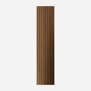 Decoratief PVC-paneel met houten lattenstructuur, set van 10 stuks, 120×30 cm, licht walnootkleurige wandbekleding Decoratief PVC-paneel met houten lattenstructuur, set van 10 stuks, 120×30 cm, licht walnootkleurige wandbekleding