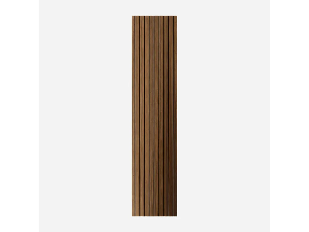 Decoratief PVC-paneel met houten lattenstructuur, set van 10 stuks, 120x30 cm, licht walnootkleurige wandbekleding