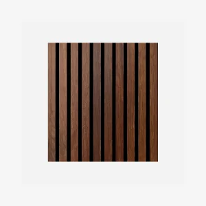 Decoratief houten lattenpaneel, MDF-latten en PET-vilt, set van 12 stuks 60×60 cm, geluidsabsorberende wandbekleding, licht walnoot Decoratief houten lattenpaneel, MDF-latten en PET-vilt, set van 12 stuks 60×60 cm, geluidsabsorberende wandbekleding, licht walnoot