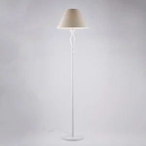 Cascina Lampadaire en bois et fer blanc 1 lumière et abat-jour d.45.183 d.45 BL265-PH-BCO Cascina Lampadaire en bois et fer blanc 1 lumière et abat-jour d.45.183 d.45 BL265-PH-BCO