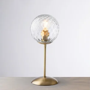 Demetra Lampe de table en fer bronzé brossé 1 lumière H.32 d.13 BL279-LT-BRZ
