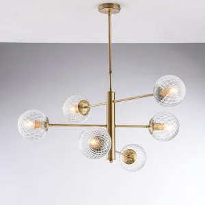 Demetra Suspension en fer bronzé brossé 6 lumières X 97 d.73 BL279-6-BRZ