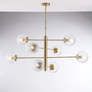 Demetra Suspension en fer bronzé brossé 8 lumières 108 d.103 BL279-8-BRZ