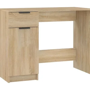 Bureau 100x50x75 cm bewerkt hout sonoma eikenkleurig Bureau 100x50x75 cm bewerkt hout sonoma eikenkleurig