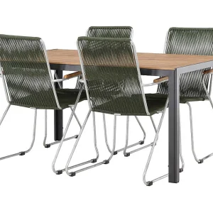 Break tuinmeubelset tafel 90x150cm naturel, 4 stoelen Bois groen. Break tuinmeubelset tafel 90x150cm naturel, 4 stoelen Bois groen.