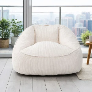 Comfortabele peervormige fauteuil – gezellige zitzakbank om thuis heerlijk te ontspannen Comfortabele peervormige fauteuil – gezellige zitzakbank om thuis heerlijk te ontspannen