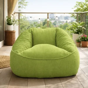 Comfortabele peervormige fauteuil – gezellige zitzakbank om thuis heerlijk te ontspannen Comfortabele peervormige fauteuil – gezellige zitzakbank om thuis heerlijk te ontspannen