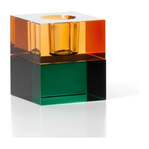 De Gem Blocks Kandelaar – Groen Amber De Gem Blocks Kandelaar – Groen Amber