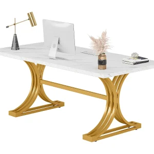 Bureau Computertafel, 160 x 80 x 75 cm Moderne Kantoortafel PC Werktafel Eettafel Bureau Computertafel, 160 x 80 x 75 cm Moderne Kantoortafel PC Werktafel Eettafel