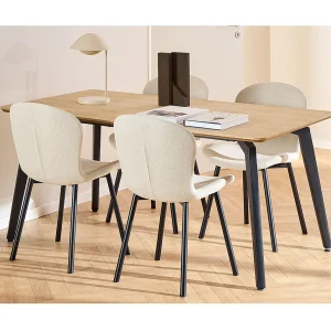 Cadiz eethoek tafel met 4 stoelen natuur, beige. Cadiz eethoek tafel met 4 stoelen natuur, beige.