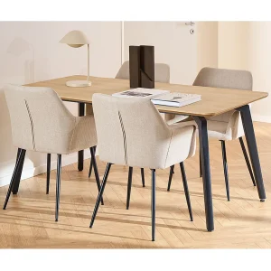 Cadiz eethoek tafel met 4 stoelen natuur, beige. Cadiz eethoek tafel met 4 stoelen natuur, beige.