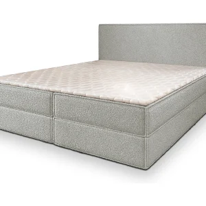 Boxspringbed PELLIO 180×200 cm Set met hoofdbord, bedbodem en matras, Lichtgrijs Boxspringbed PELLIO 180×200 cm Set met hoofdbord, bedbodem en matras, Lichtgrijs
