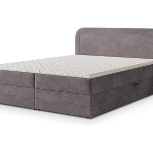 Boxspringbed ARMEL 160×200 cm Set met hoofdbord, bedbodem en matras, Paars