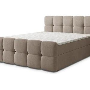 Boxspringbed BRUME 180×200 cm Set met hoofdbord, bedbodem en matras, Beige Boxspringbed BRUME 180×200 cm Set met hoofdbord, bedbodem en matras, Beige