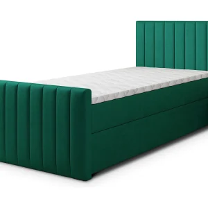 Boxspringbed ARION 100×200 cm Set met hoofdbord, bedbodem en matras, Dennengroen