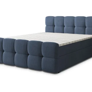 Boxspringbed BRUME 140×200 cm Set met hoofdbord, bedbodem en matras, Blauw Boxspringbed BRUME 140×200 cm Set met hoofdbord, bedbodem en matras, Blauw