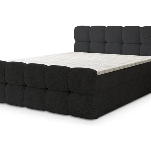 Boxspringbed BRUME 180×200 cm Set met hoofdbord, bedbodem en matras, Zwart