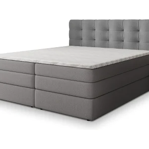 Boxspringbed AREZI 160×200 cm Set met hoofdbord, bedbodem en matras, Grijs Boxspringbed AREZI 160×200 cm Set met hoofdbord, bedbodem en matras, Grijs