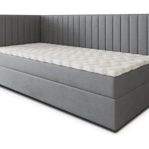 Boxspringbed ARIS 100×200 cm Set met hoofdbord, bedbodem en matras, Grijs
