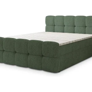Boxspringbed BRUME 180×200 cm Set met hoofdbord, bedbodem en matras, Groen
