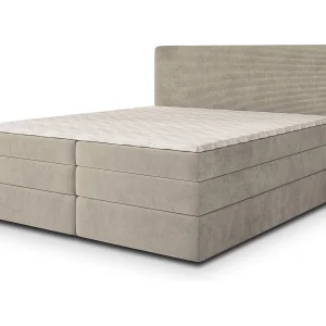 Boxspringbed MATERN 160×200 cm Set met hoofdbord, bedbodem en matras, Beige Boxspringbed MATERN 160×200 cm Set met hoofdbord, bedbodem en matras, Beige