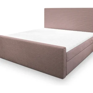Boxspringbed ALORIA 140×200 cm Set met hoofdbord, bedbodem en matras, Poederroze Boxspringbed ALORIA 140×200 cm Set met hoofdbord, bedbodem en matras, Poederroze