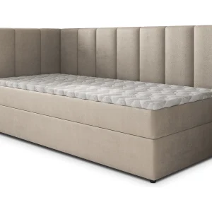 Boxspringbed BEVE 100×200 cm Set met hoofdbord, bedbodem en matras, Beige Boxspringbed BEVE 100×200 cm Set met hoofdbord, bedbodem en matras, Beige