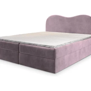 Boxspringbed FLUVIA 180×200 cm Set met hoofdbord, bedbodem en matras, Paars Boxspringbed FLUVIA 180×200 cm Set met hoofdbord, bedbodem en matras, Paars