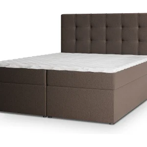 Boxspringbed PALMA 140×200 cm Set met hoofdbord, bedbodem en matras, Bruin Boxspringbed PALMA 140×200 cm Set met hoofdbord, bedbodem en matras, Bruin