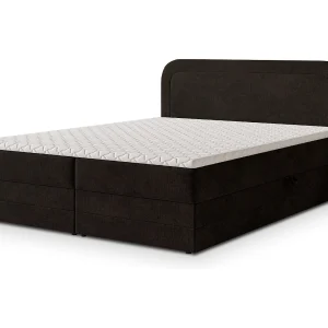 Boxspringbed ARMEL 160×200 cm Set met hoofdbord, bedbodem en matras, Bruin