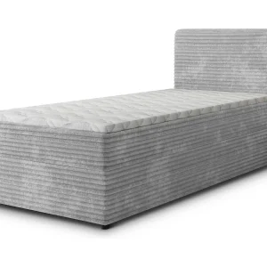 Boxspringbed PISA 90×200 cm Set met hoofdbord, bedbodem en matras, Lichtgrijs