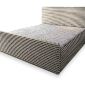 Boxspringbed BRENTO 140×200 cm Set met hoofdbord, bedbodem en matras, Lichtgrijs